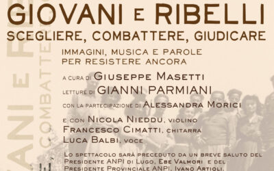 6 settembre 2021 – Lugo, Chiostro del Carmine – “Giovani e Ribelli”. Letture di Gianni Parmiani